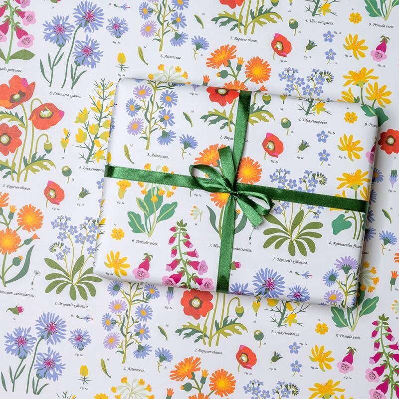 Wrapping Paper Sheet Wild Flowers