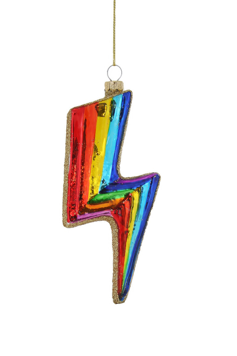 Glass Ornament Chroma Bolt