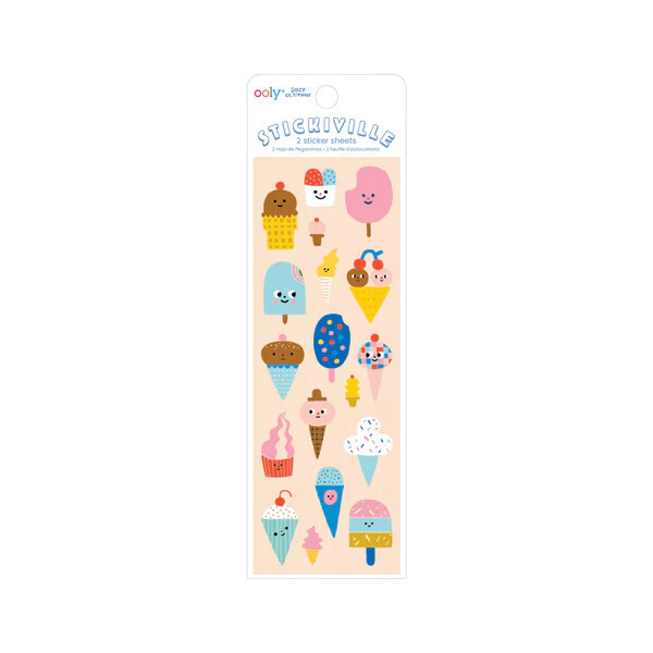 Stickiville Ice Cream Glitter Stickers