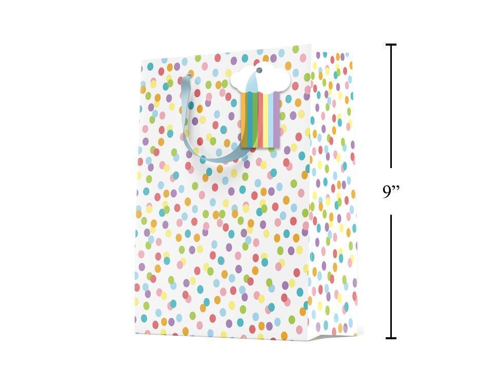 Medium Gift Bag Rainbow Dots