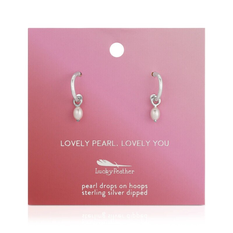 Earrings Pearl Hoops Lovely You