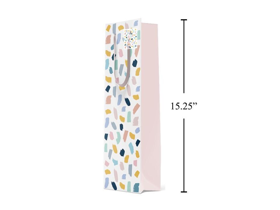 Bottle Gift Bag Brushstrokes