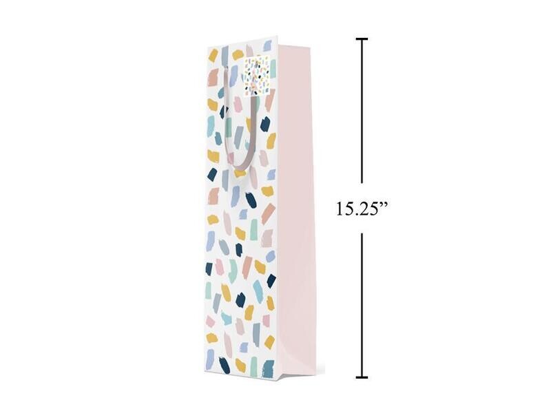 Bottle Gift Bag Brushstrokes