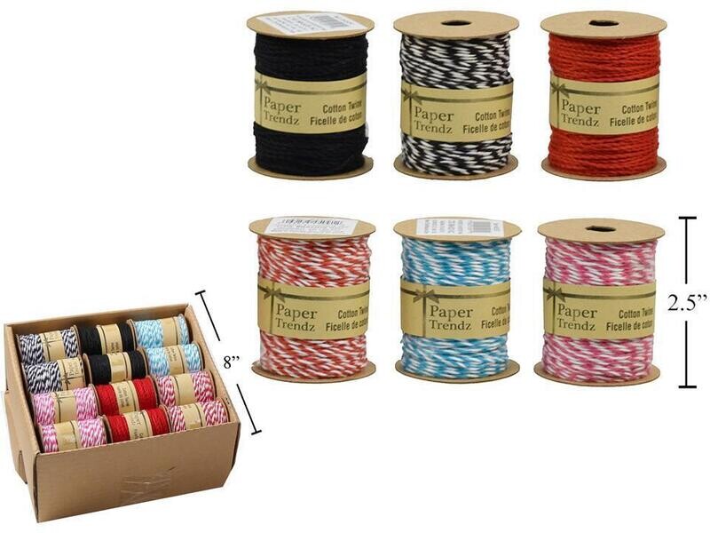 Cotton Baker&#39;s Twine  33ft Assorted