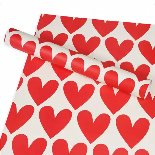 Wrapping Paper Sheets Hearts