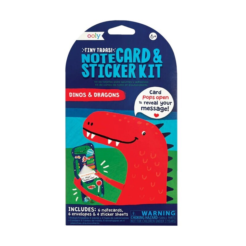 Tiny Tadas! Notecard and Sticker Kit Dinos &amp; Dragons