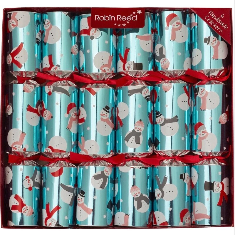 Festive Crackers 13in Racing Snowmen