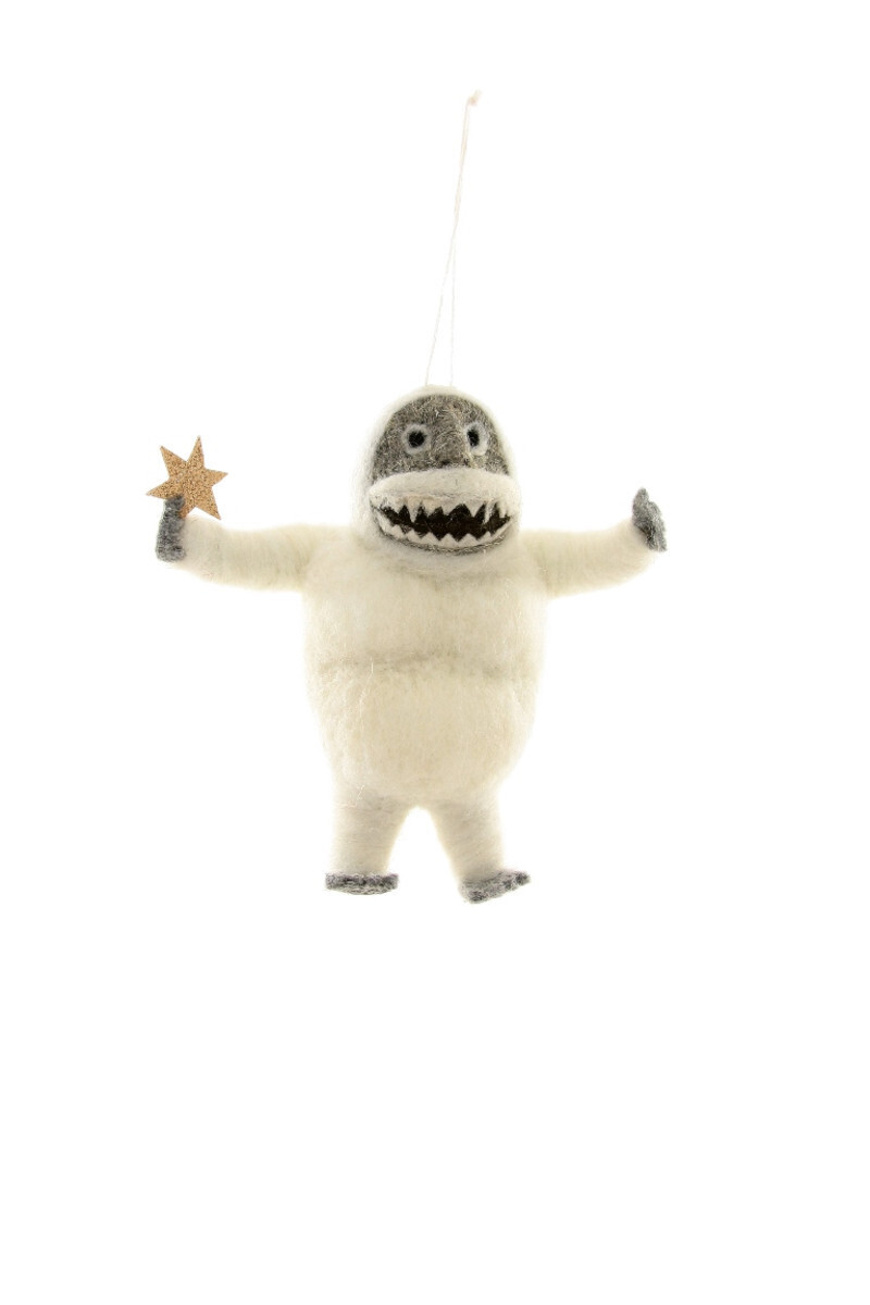 Felted Ornament Abominable Snowman