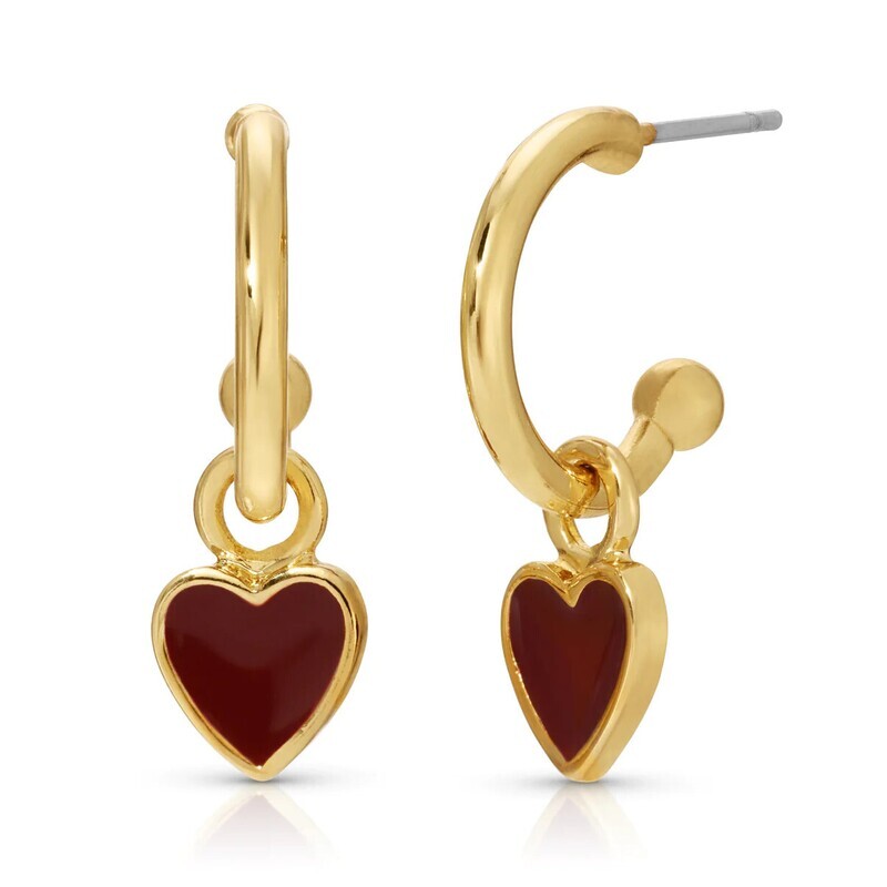 Earrings Heart Hoops Love and Hugs