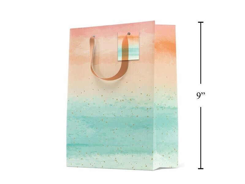 Medium Gift Bag Watercolour Green
