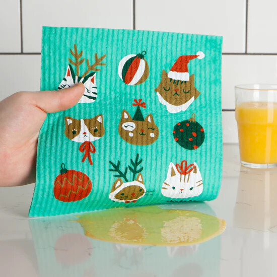 Swedish Dishcloth Let It Meow