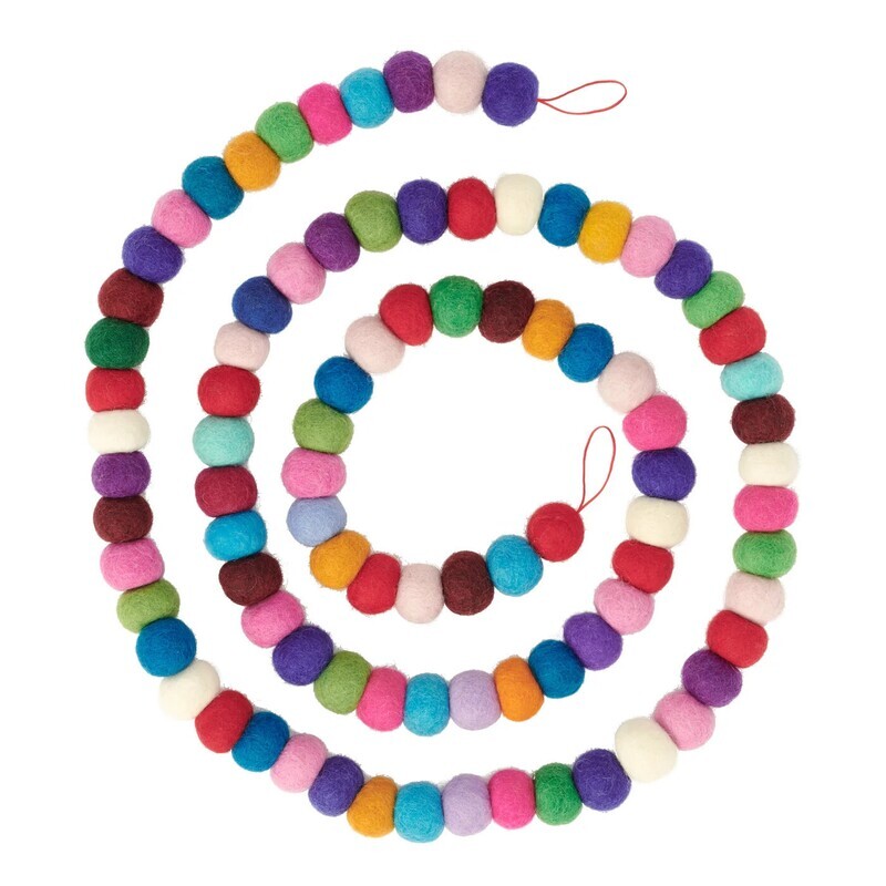 Modwool Felt Ball 75L" Garland Multicolour