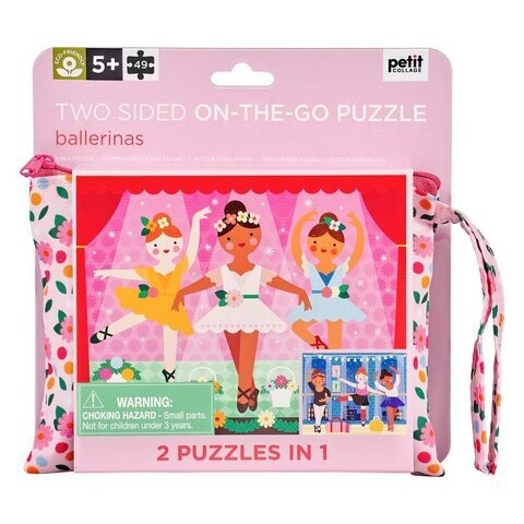 Two-Sided On-the-Go Travel Puzzle Ballerina