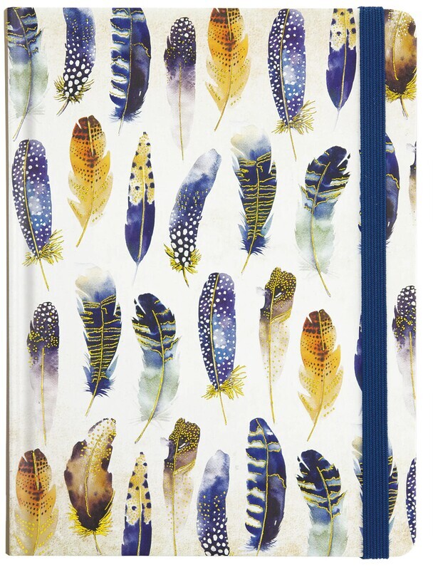 Journal Mid Watercolour Feathers
