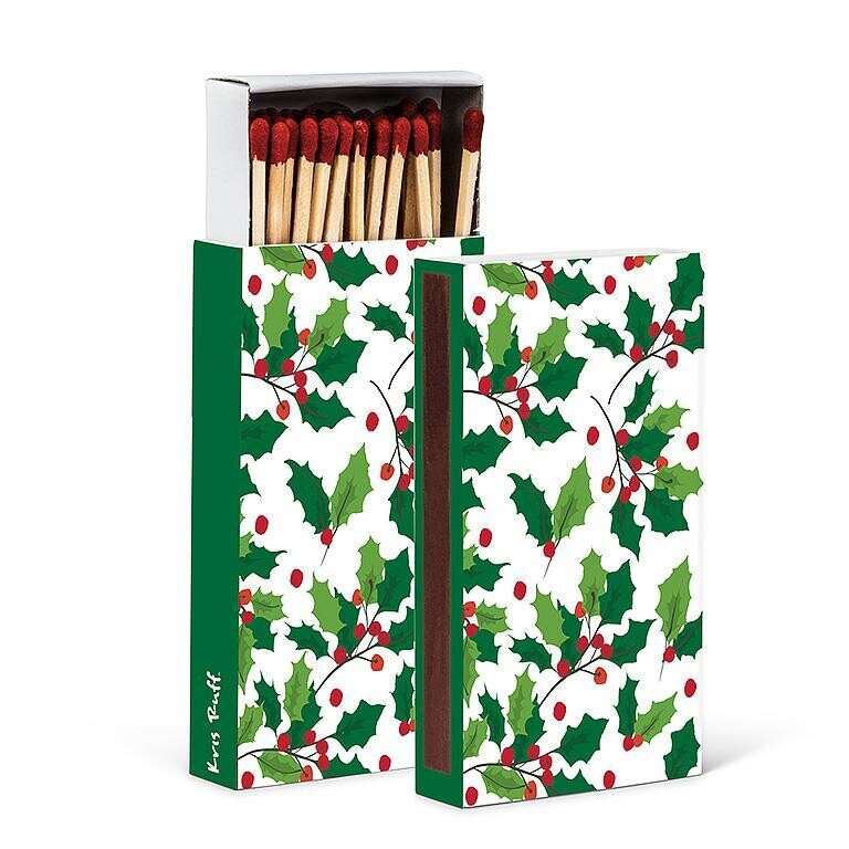 Matches Set of 45 Sticks Holly Leaves