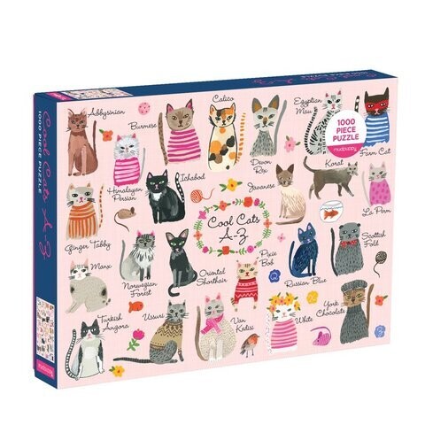 1000 Piece Puzzle Cool Cats A-Z