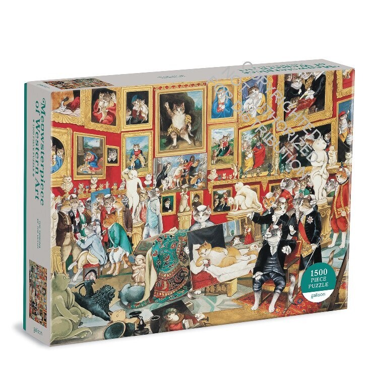 1500 Piece Puzzle Meowsterpiece of Western Art The Tribuna of The Uffizi