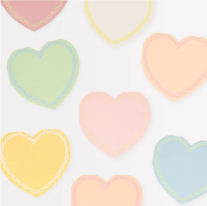 Napkins Pastel Heart Small