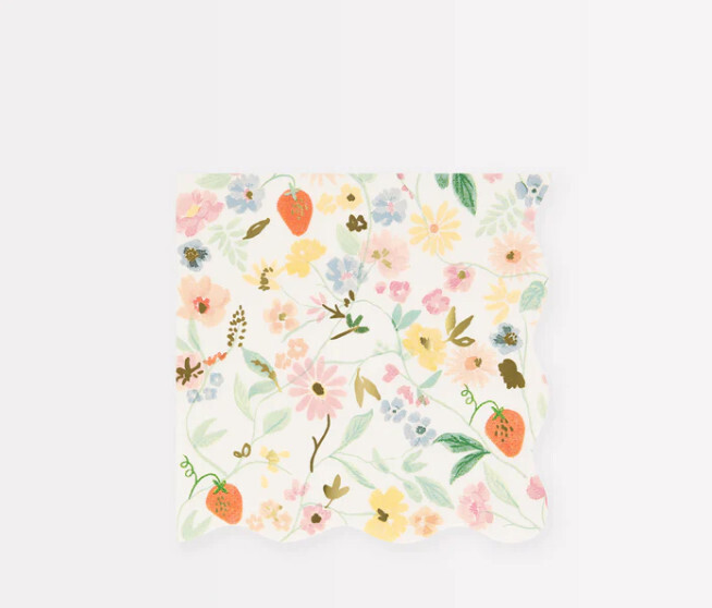 Napkins Elegant Floral Small