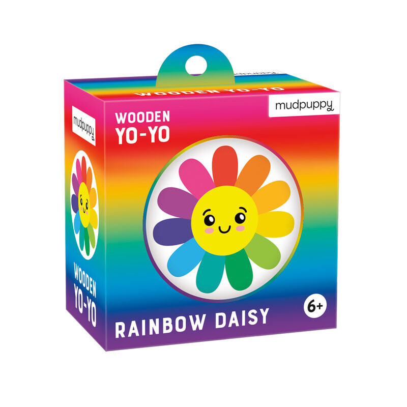 Wooden Yoyo  Rainbow Daisy