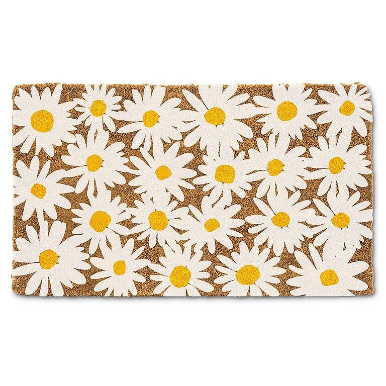 Doormat Rubber Bottom Allover Daisy 18&quot; x 30&quot;