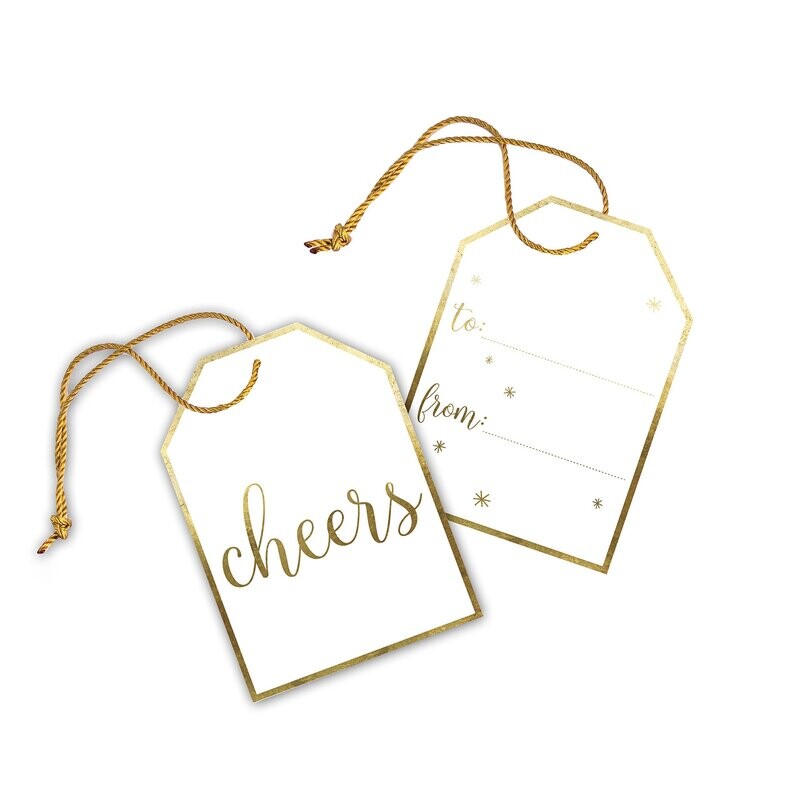 Gift Tags With Tie String 4pcs Cheers
