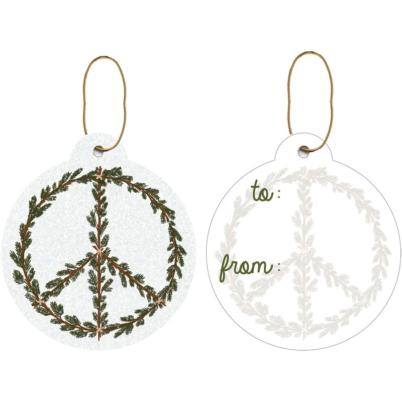 Gift Tags With Tie String 4pcs Peace