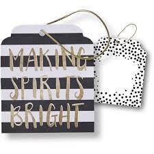 Gift Tags With Tie String 4pcs Making Spirits Bright