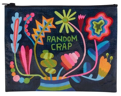 Zipper Pouch Random Crap Floral