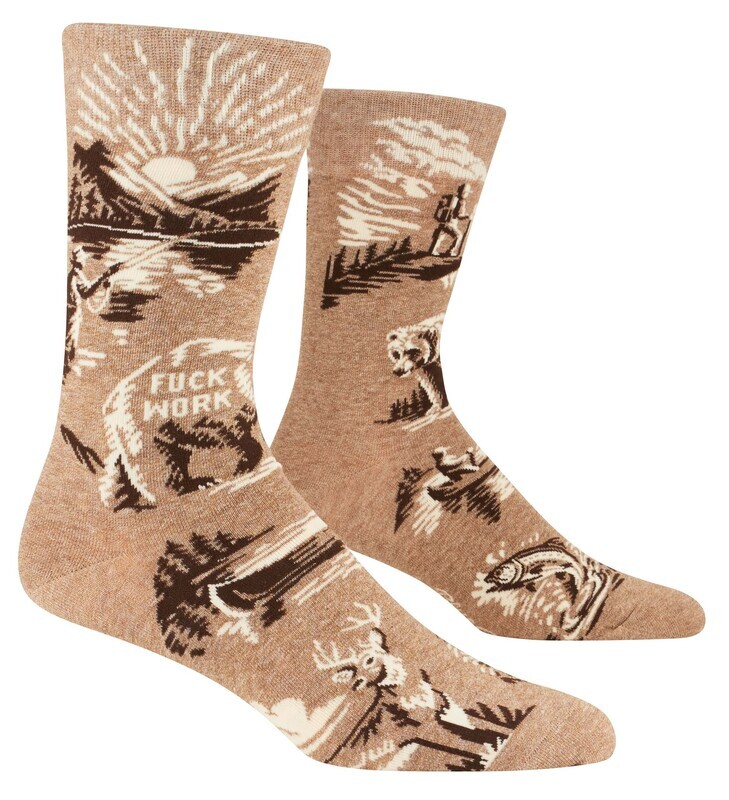 Men's Crew Socks Fuck Work