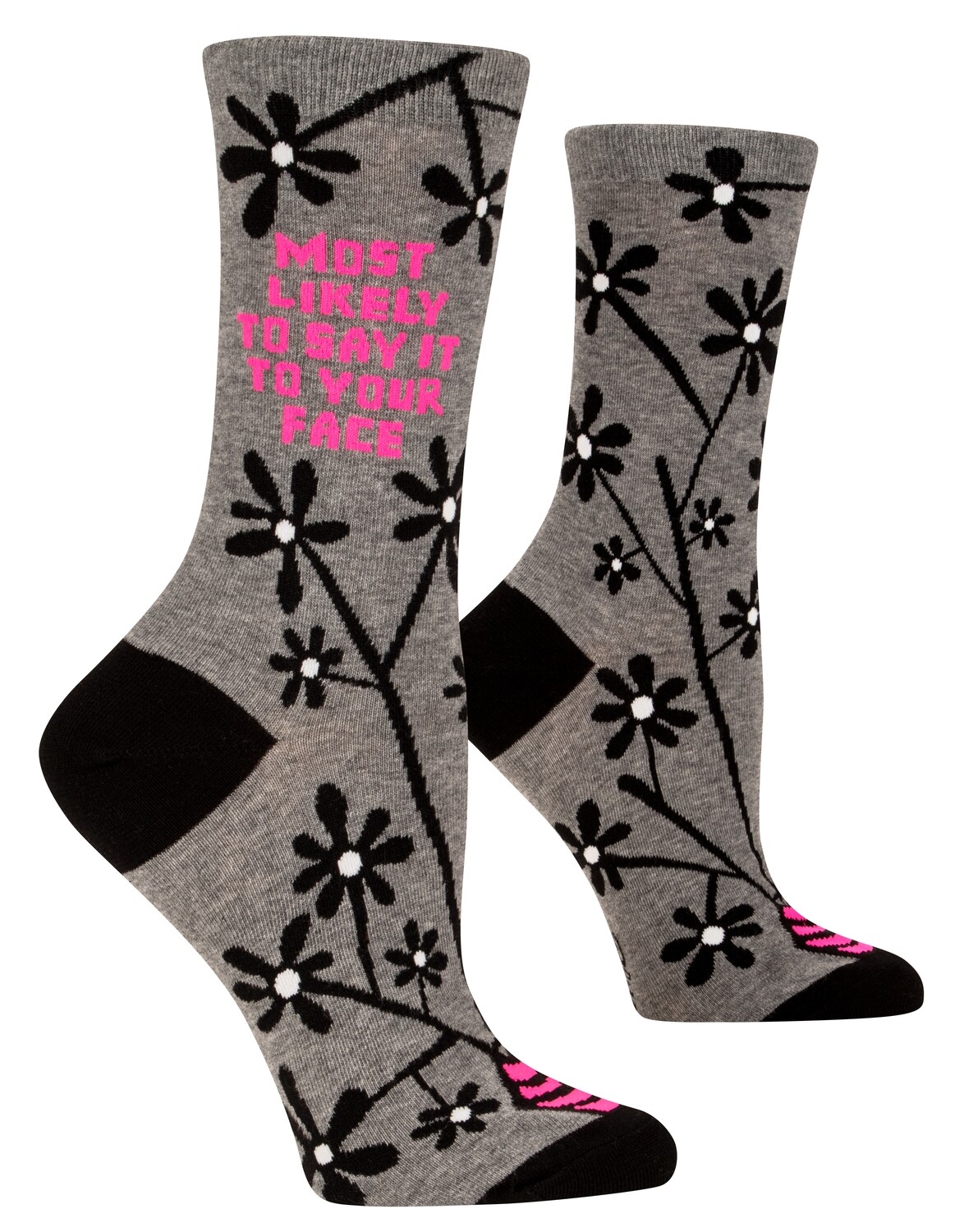 Women&#39;s Crew Socks Most Likely To Say It To Your Face