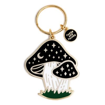 Enamel Keychain Cosmic Mushroom