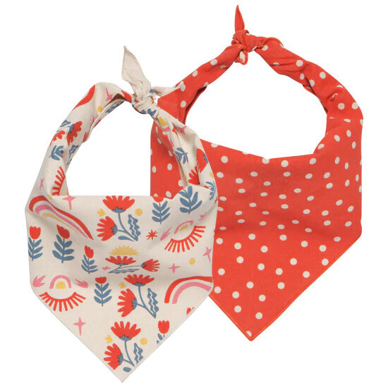 Dog Bandana Set of 2 Be Here Now