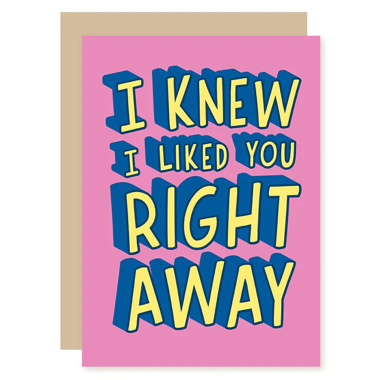 I Knew I Liked You Right Away