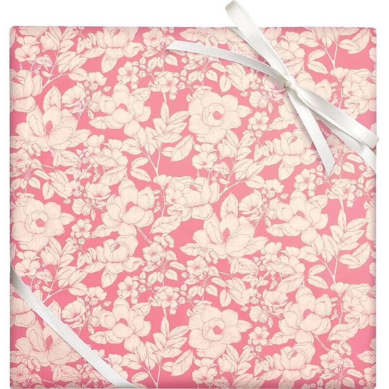 Stone Wrapping Paper Two Toned Pink Floral