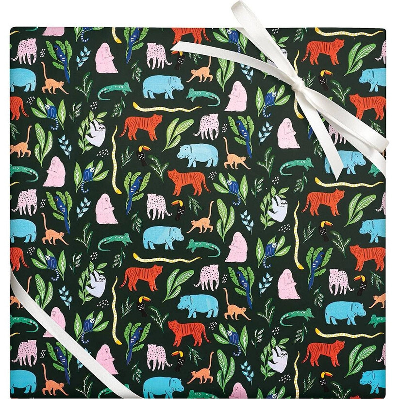 Stone Wrapping Paper Tropical Jungle Animals