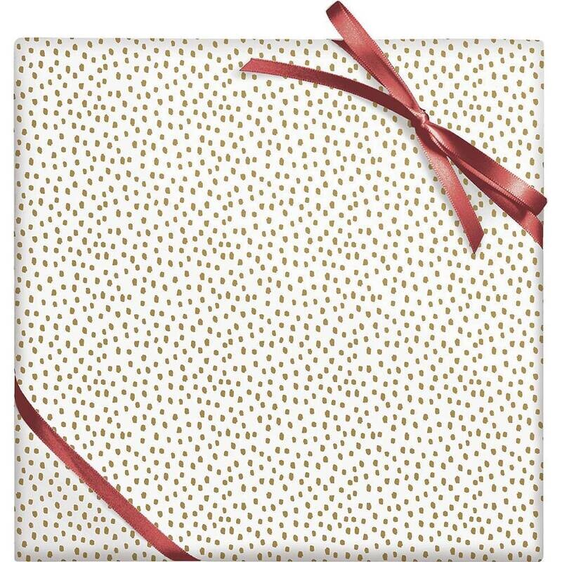 Stone Wrapping Paper Gold Foil Flurry