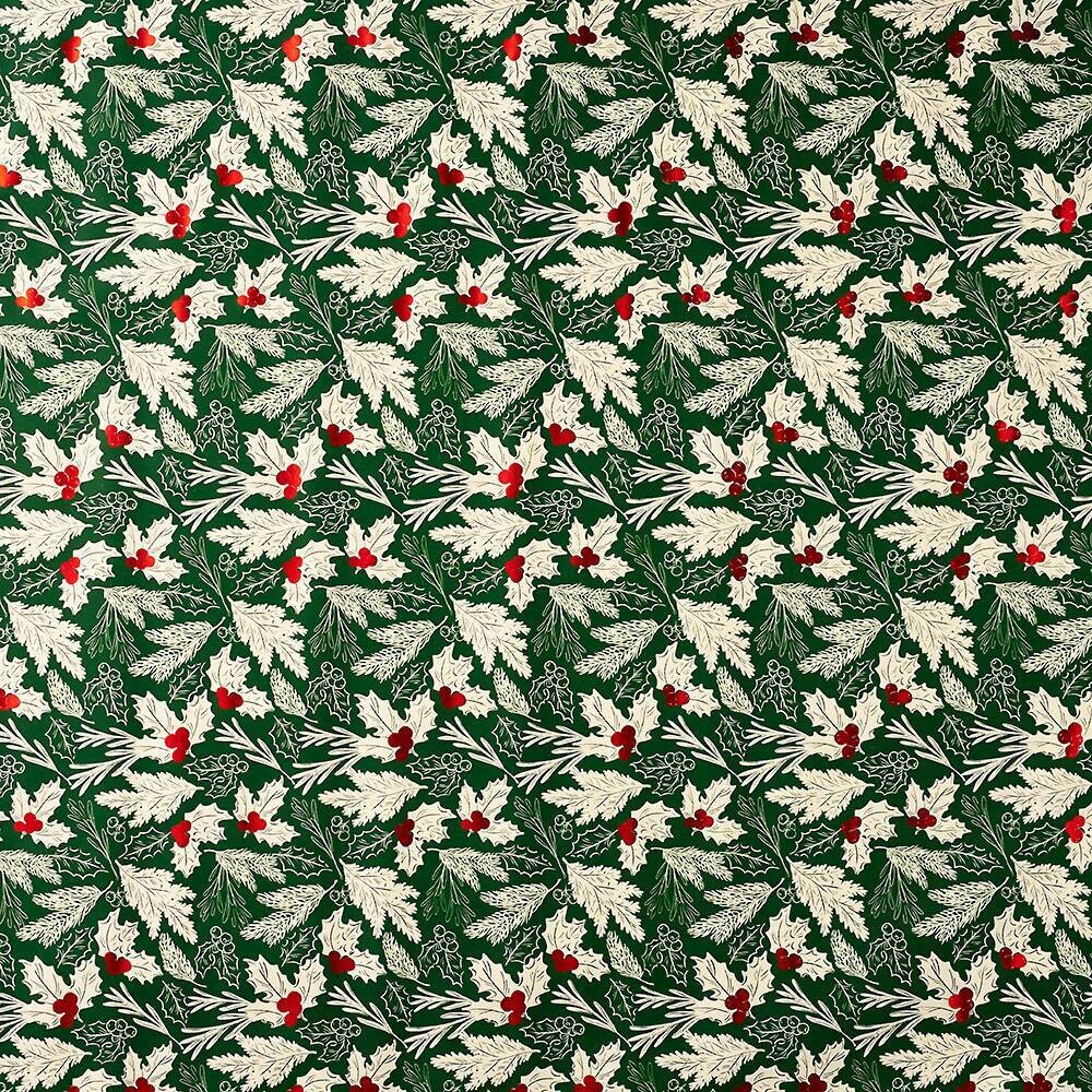 Stone Wrapping Paper Sketched Evergreen