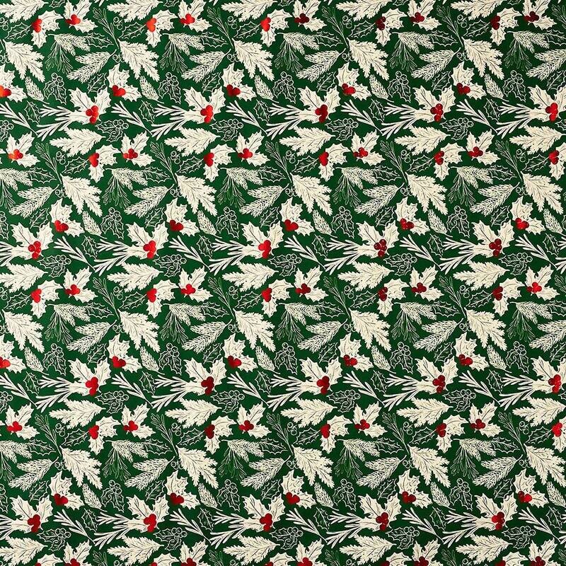 Stone Wrapping Paper Sketched Evergreen