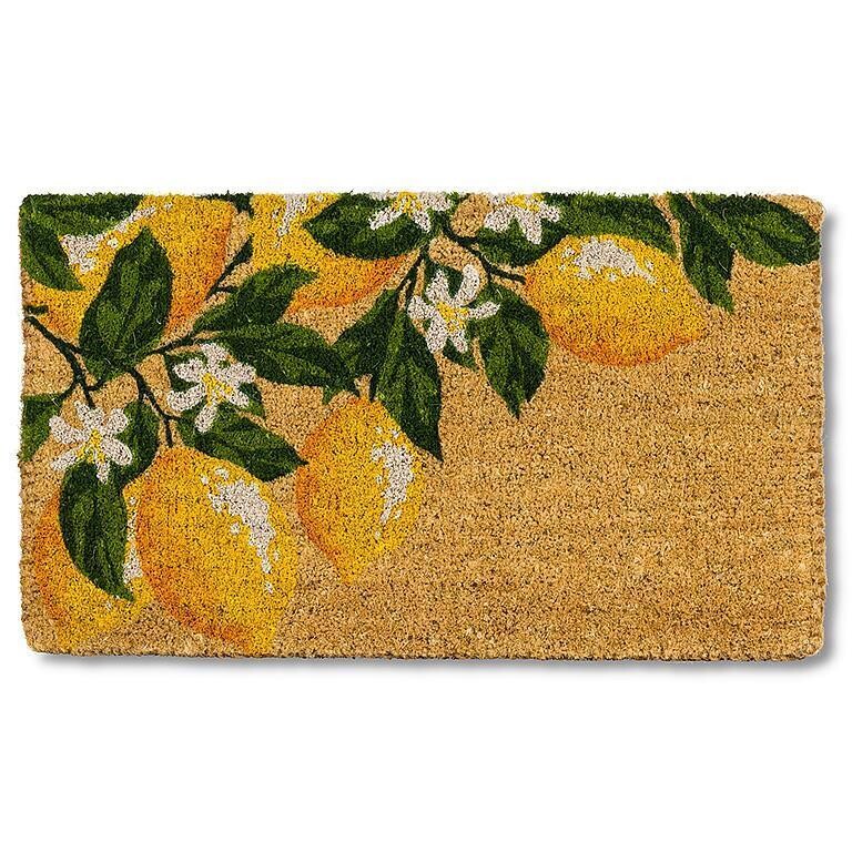 Doormat Lemon Branch Yellow 18&quot;x 30&quot;