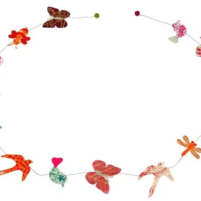 Paper Garland Bird & Insect