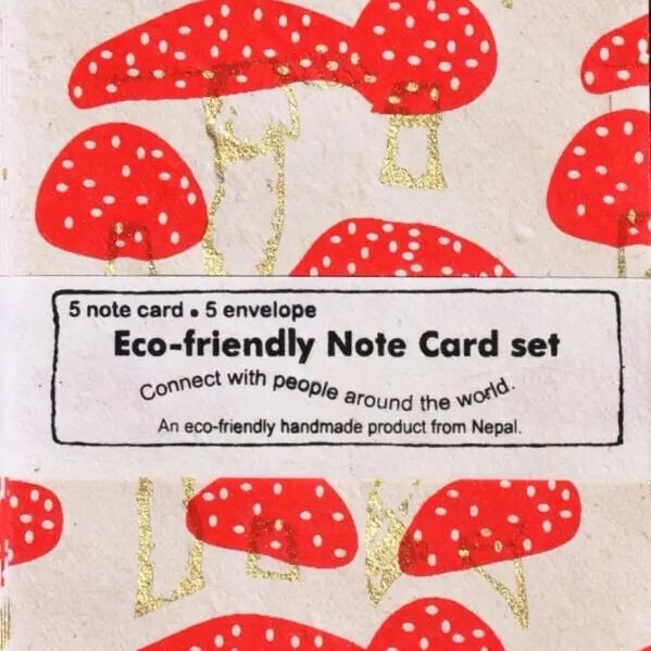 A2 Stationery Set Mushroom Set of 5