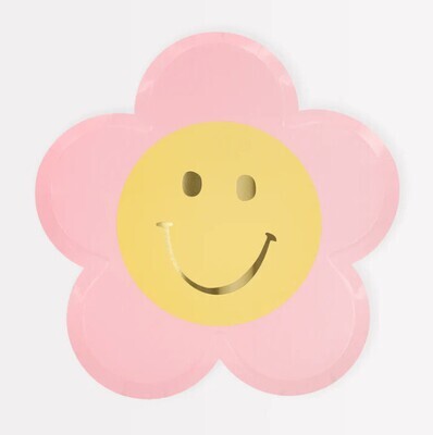 Plates Happy Face Flower