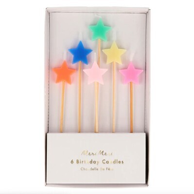 Candle Mixed Star Set of 6