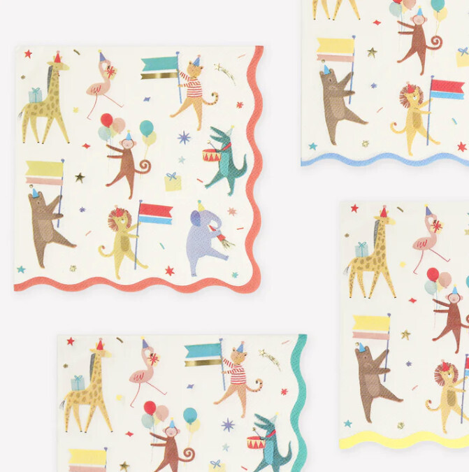 Napkins Animal Parade Large