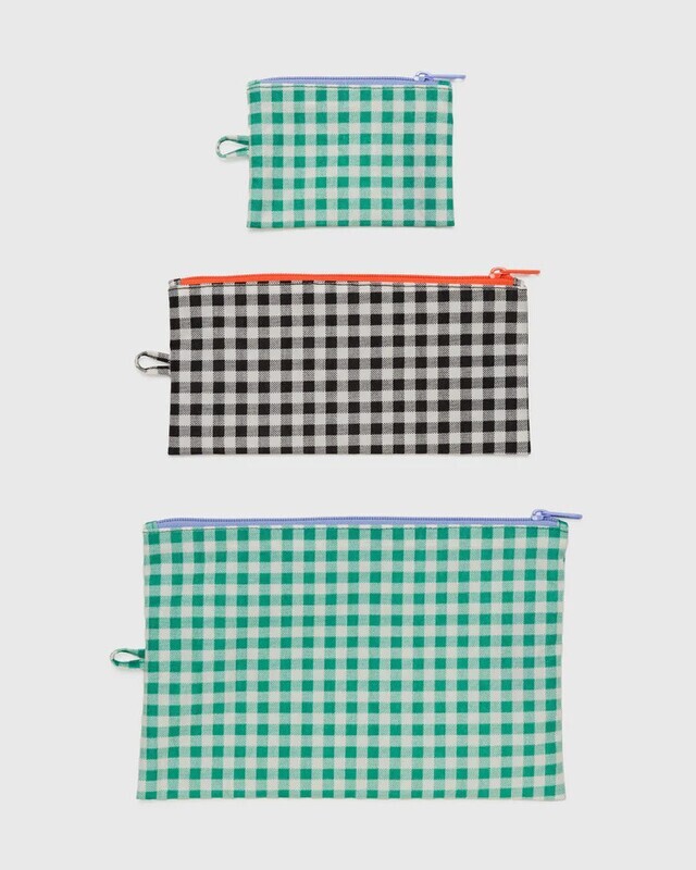 Flat Pouch Set Gingham