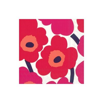 Paper Cocktail Napkin Unikko Red