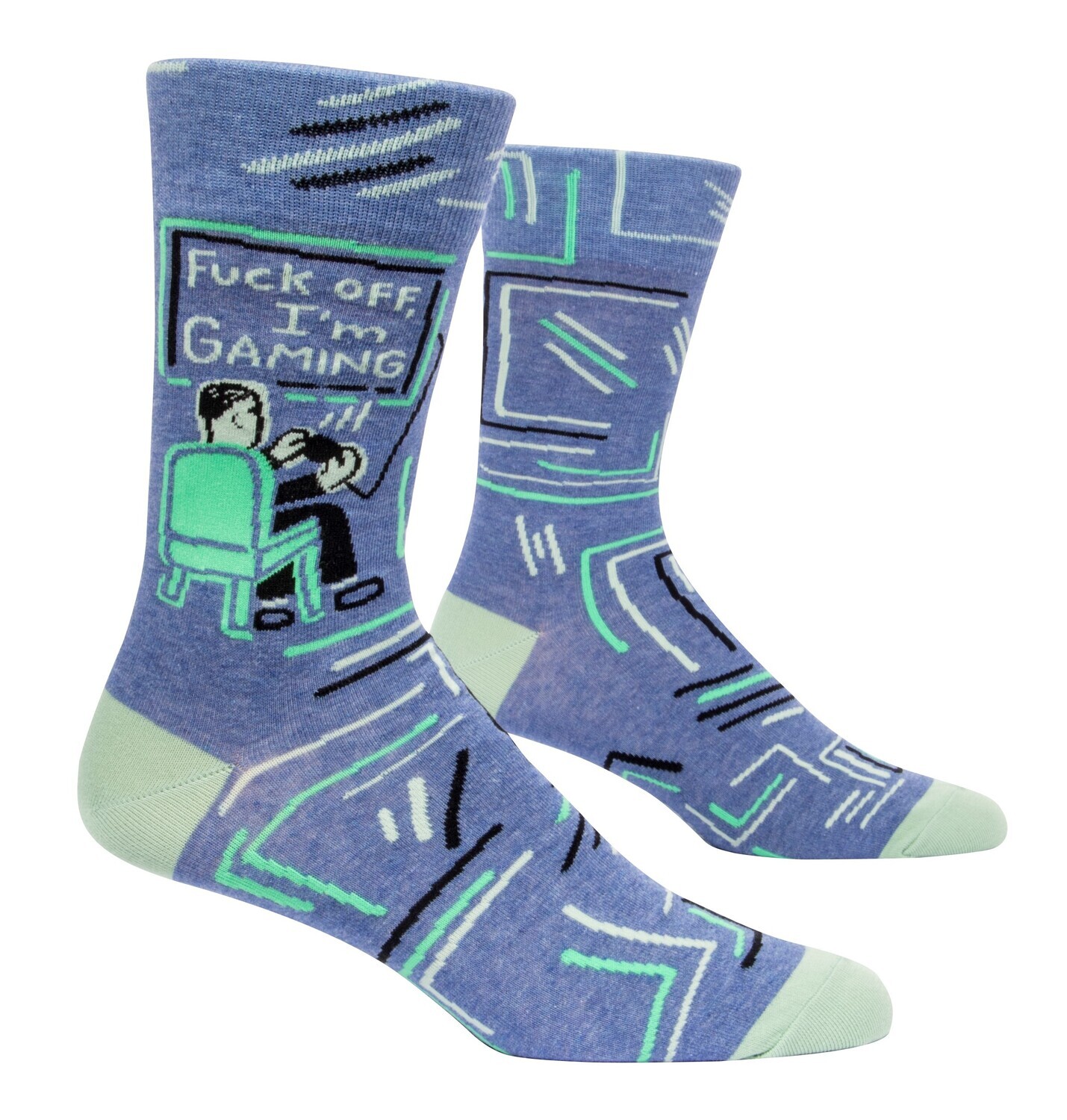Men&#39;s Crew Socks Fuck Off I&#39;m Gaming