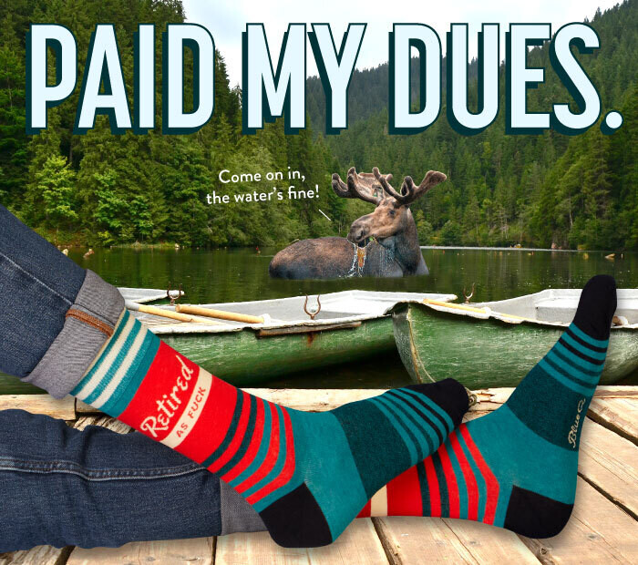 Men's Crew Socks Retired As Fuck