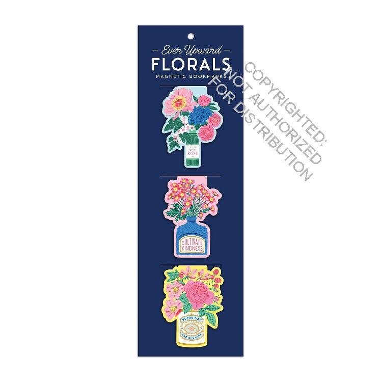 Magnetic Bookmarks Ever Upward Florals